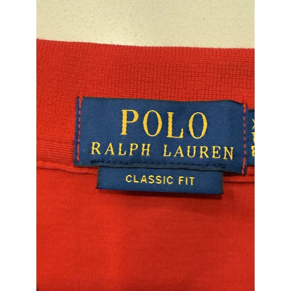 Polo Ralph Lauren Classic Fit Polo Shirt CLASSICSRL Red XL 100% Cotton